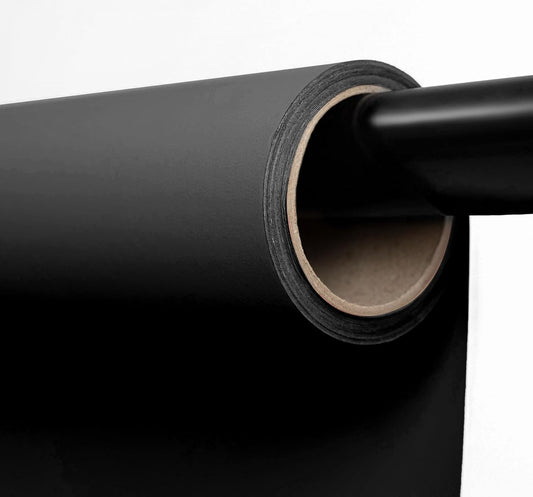 Kate Seamless Paper Backdrop Black Seamless Backdrop Paper Rolls (53''x16.4' Jet)