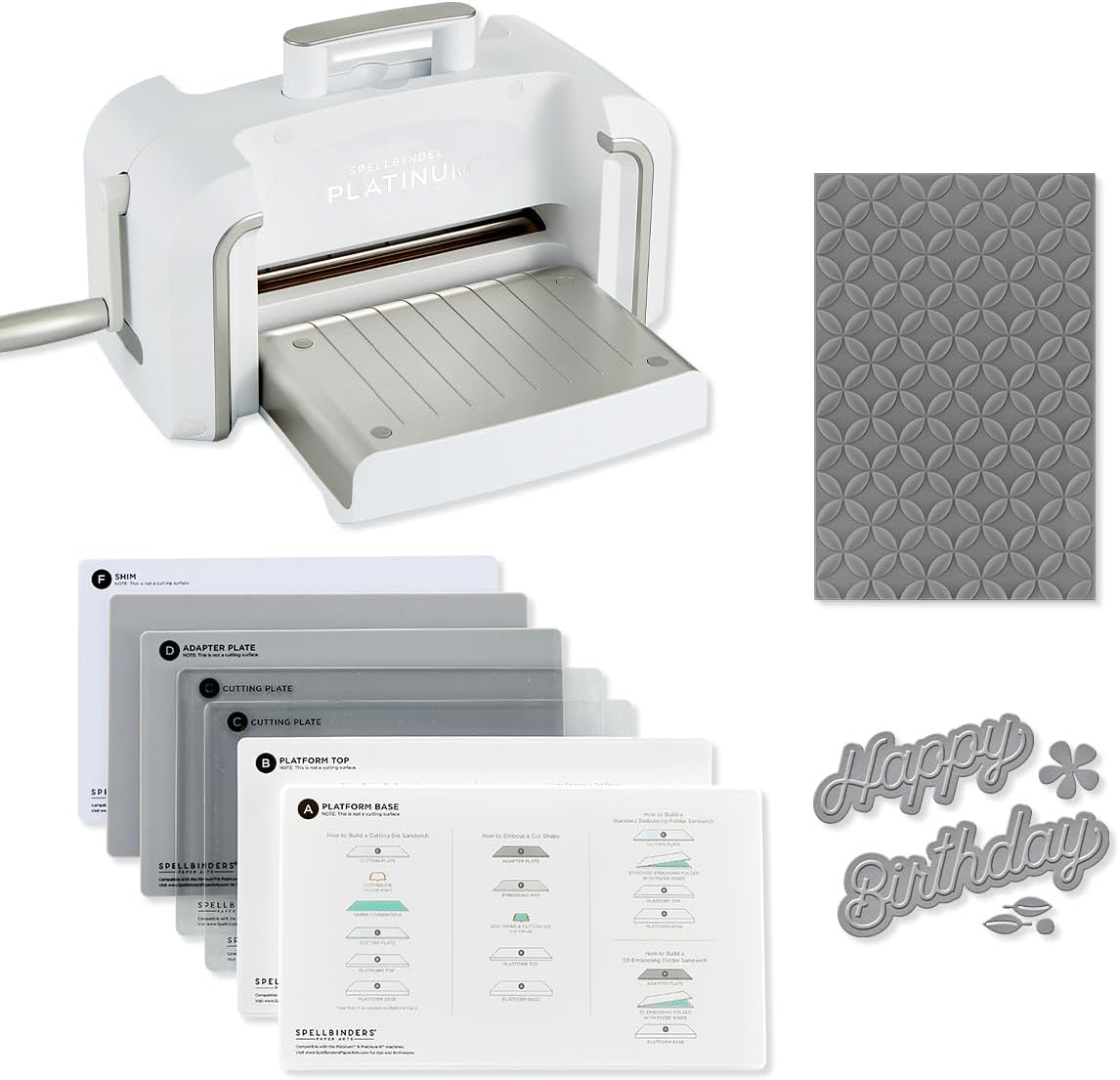 Spellbinders Platinum Die Cutting and Embossing Machine (8.5 Inch Platform + Universal Plate System)