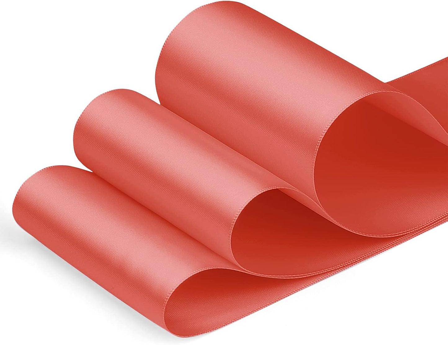 Humphrey's Craft 3 Inch Watermelon Double Faced Satin Ribbon - 5 Yards Variety of Color for Crafts Gift Wrapping Cutting Ceremony Decoration Sewing Christmas Tree Wedding and Dining Tables.