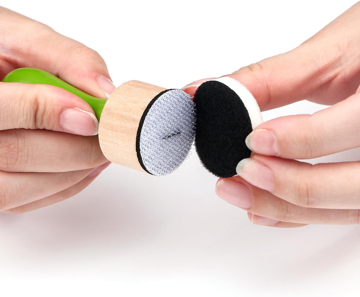 47 Packs Ink Blending Foam Pads Set, Include 8 Pcs Round Ink Mini Applicator Tools and 38 Pcs Replacement Foam Pads 1 Storage Box for for Drawing Distressing Blending Card Making Stammping