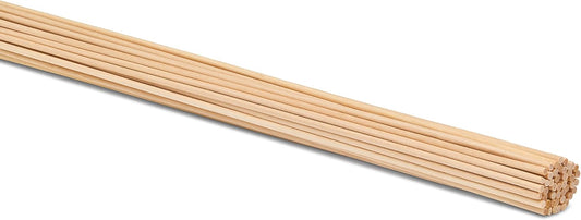 Dowel Rods Wood Sticks Wooden Dowel Rods 1/8 x 36 Inch Unfinished Hardwood Sticks for Crafts and DIYers 50 Pieces by Woodpeckers