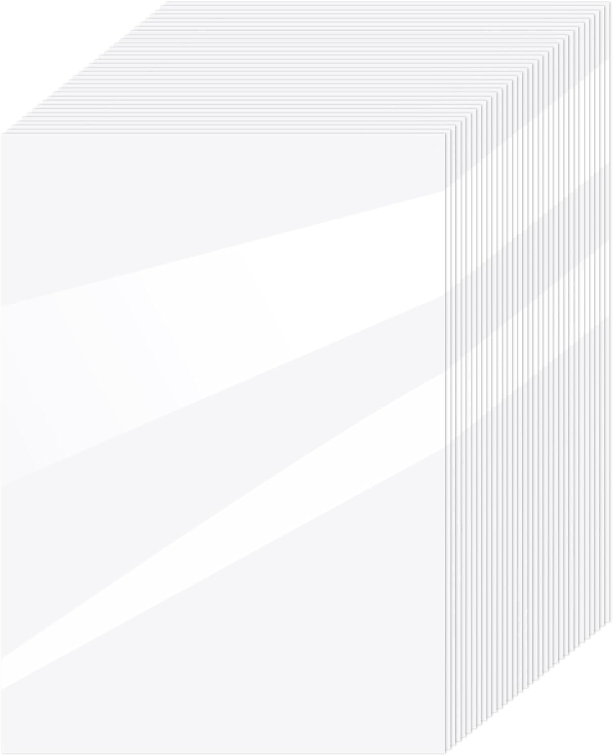 Clabby 36 Sheets Holographic Sticker Paper A4 Vinyl Sticker Paper Self Adhesive Waterproof Transparent Film, 11.7 x 8.3 inches(Clear)