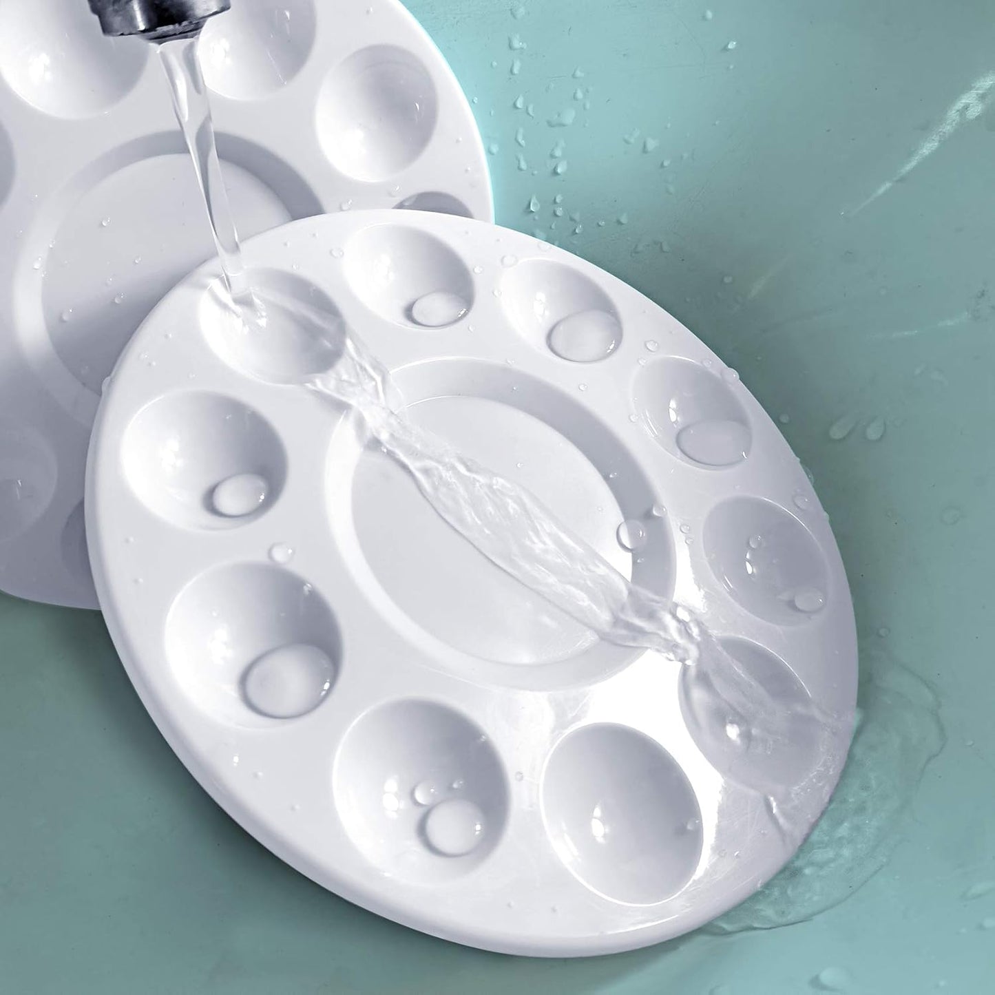 Hulameda 4ps-Paint Tray Palettes, Paint Pallet, Paint Holder, Plastic Palette, Paint Tray Pallets for Kids to Painting or Have a Birthday Painting Party