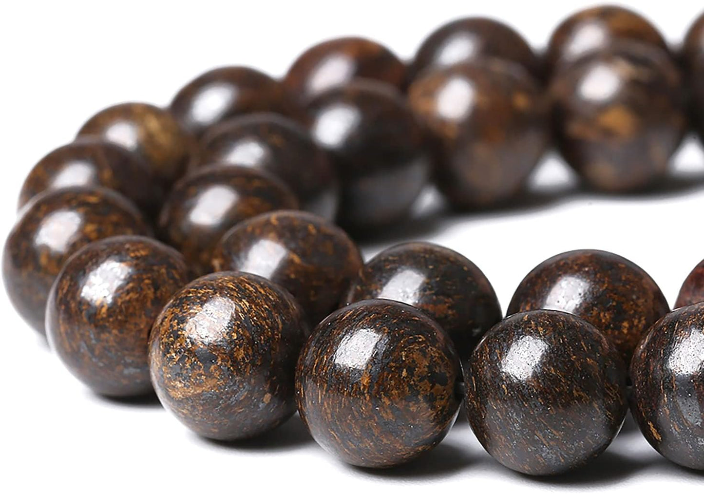88pcs 4mm Natural Stone Beads Brown Bronzite Gemstone Round Loose Beads for Jewelry Making DIY Bracelet Necklace (Bronzite Gemstone, 4mm)