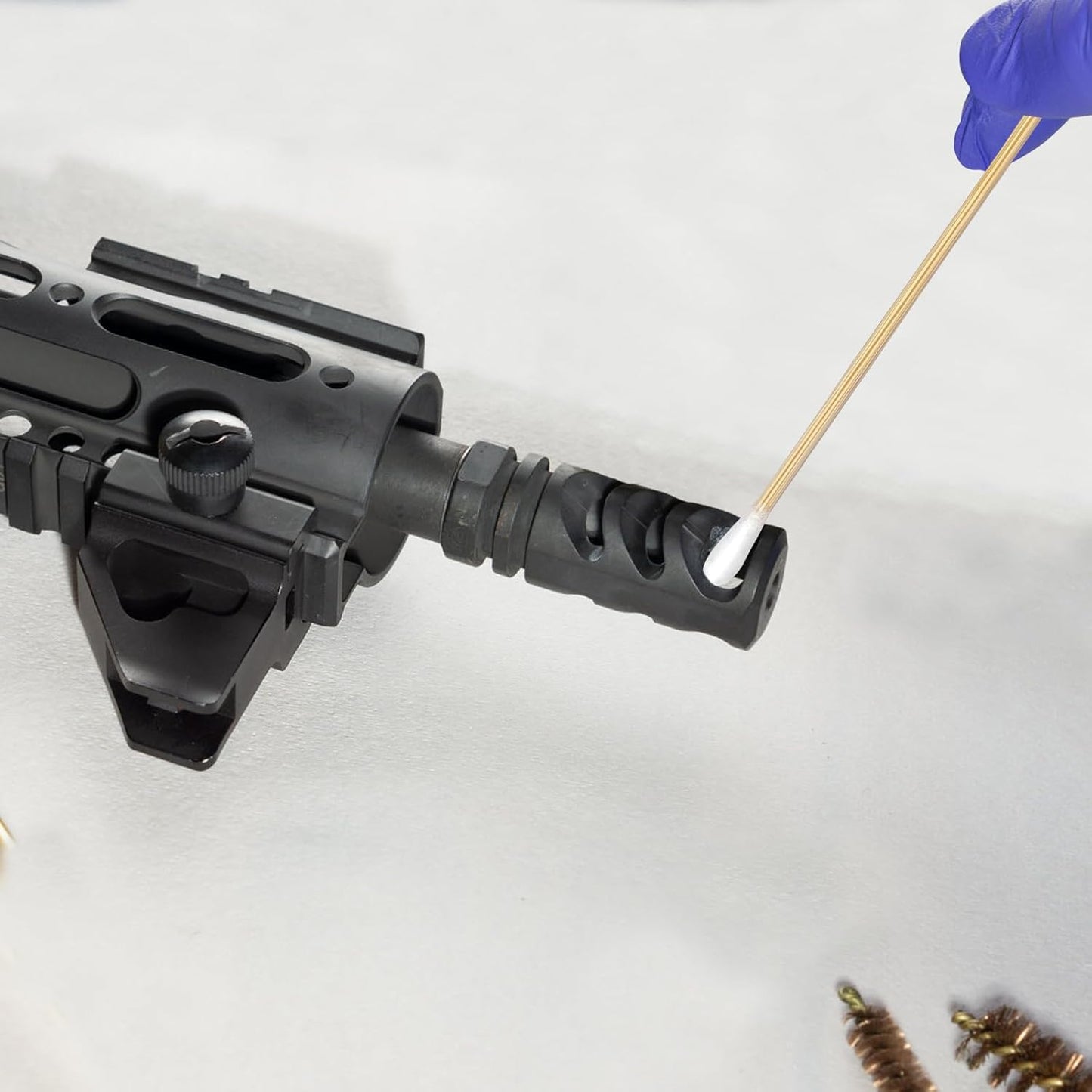 Eyxformula 200/400 Pcs Gun Cleaning Swabs with Double Pointed Tips, 6 Inch Sturdy Bamboo Sticks, Lint Free Long Cotton Swabs for Firearm Maintenance, Precision Cleaning Pistol, Rifle, Handgun, Shotgun