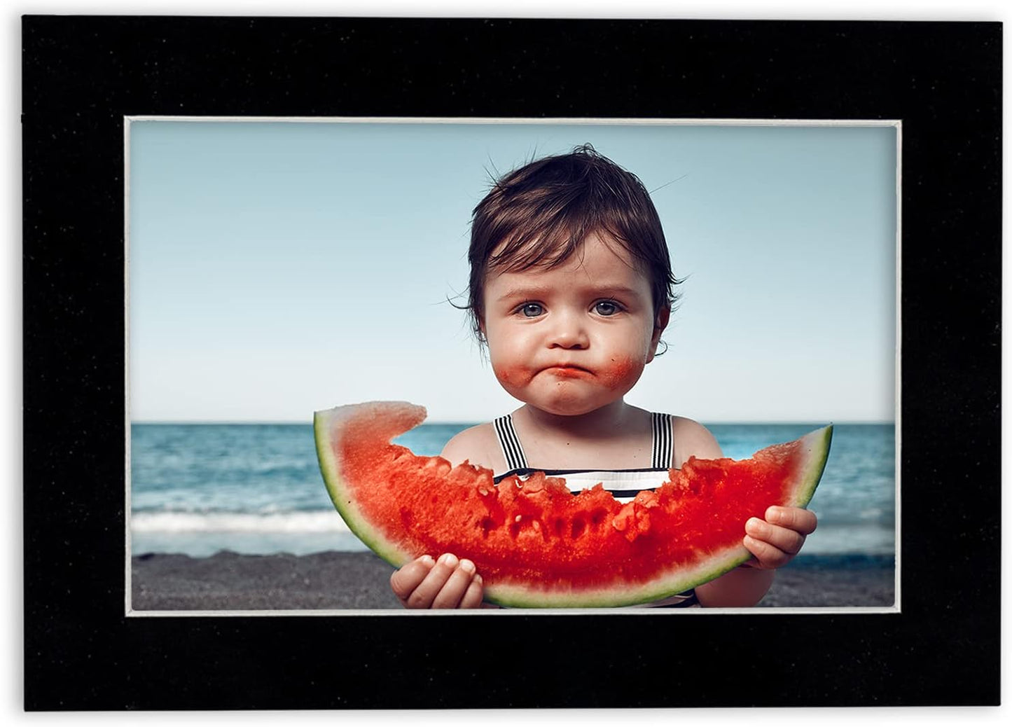 Poster Palooza 11x14 Mat Bevel Cut for 8.5x11 Photos - Acid Free Black Suede Precut Matboard - For Pictures, Photos, Framing - 4-ply Thickness