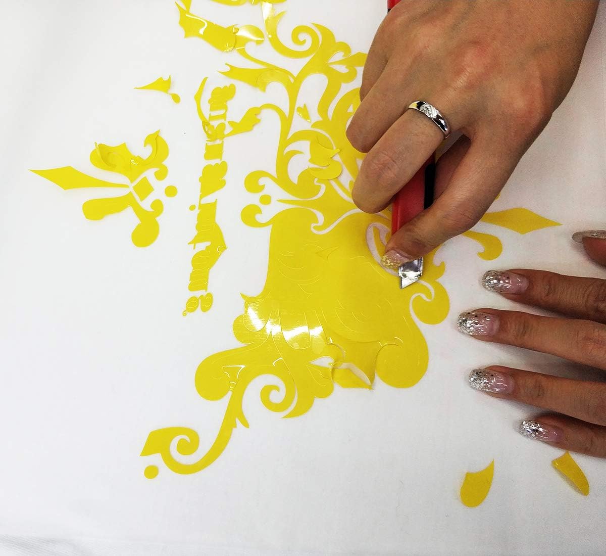 Guangyintong Heat Transfer Vinyl HTV Rolls, 12" x 10ft Matte Surface Yellow Iron on Vinyl for T-Shirts, Easy to Cut & Weed for All Cutter Machine, Heat Vinyl DIY Design