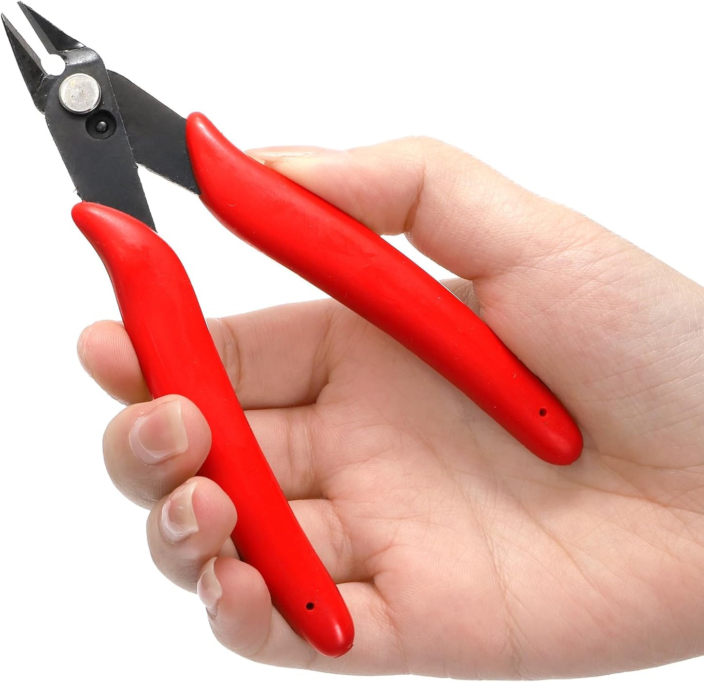 10 Pack 170 Wire Cutters, 5 Inch Small Precision Flush Cut Pliers with Spring, Micro Diagonal Side Cut Nippers, Sharp Wire Clippers for Electronics, Jewelry Making, Zip Ties, Soft Copper Wire