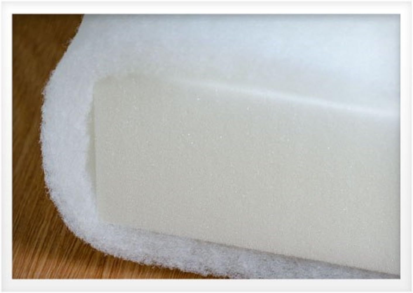 FoamRush 10" x 24" x 24" Seat Cushion Foam with Batting/Dacron (Cushion Seat Replacement) Made in USA