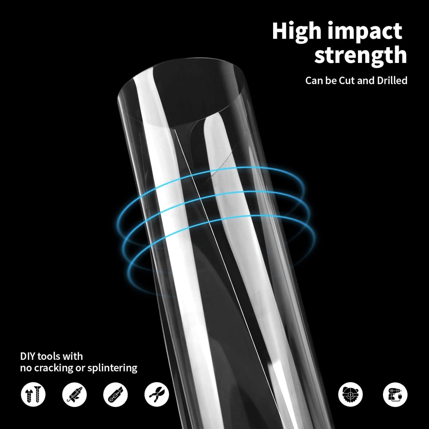 Art3d 5-Pack of 12×16" PET/Plexiglass Sheets, Transparent Clear Flexible Plastic Sheet Panels for Craft, Picture Frames, Sign Blank, DIY Display Project