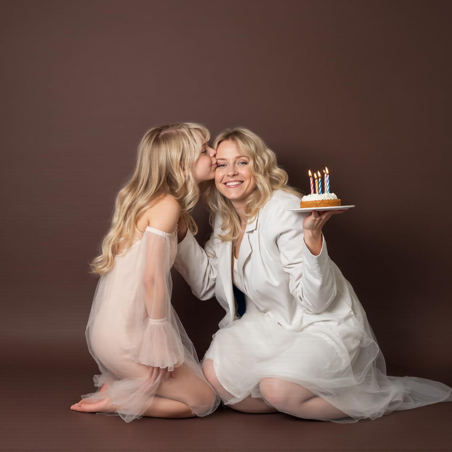 Kate Seamless Paper Backdrop Brown Paper Backdrop Seamless Backdrop Paper Rolls (53''x32.8' Coco Brown)