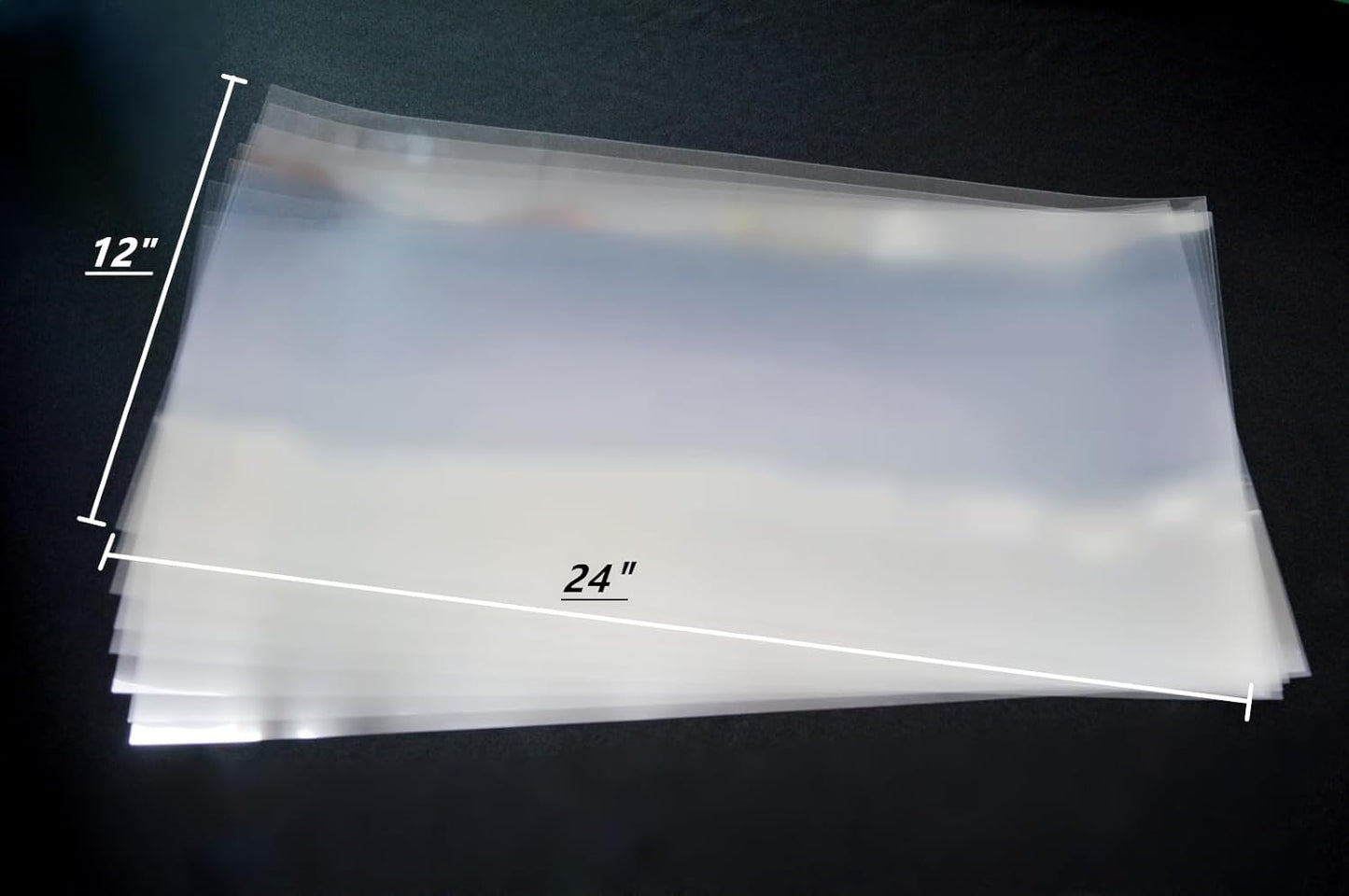 8 Sheets 7.5 mil Acetate Mylar Sheet 12 x 24 inch Transparent PET Blank Stencil Sheet for Cricut, Silhouette, Craft Template Material