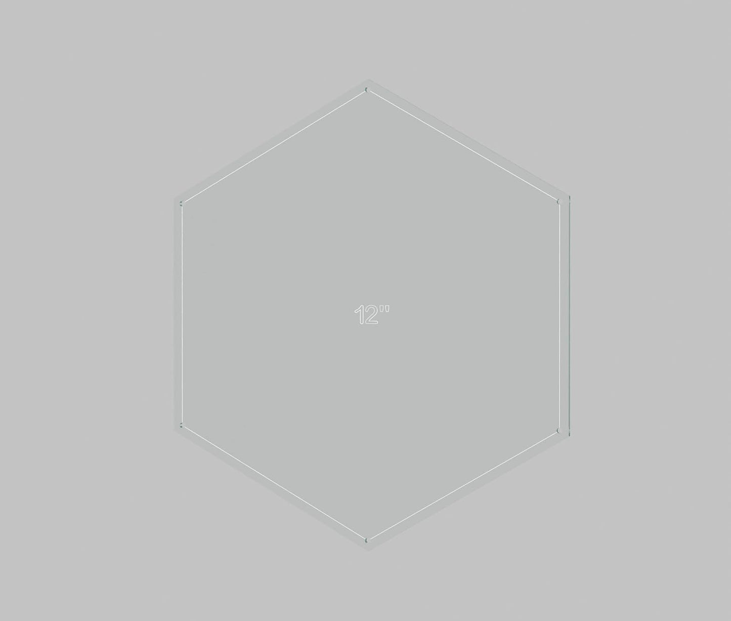 Hexagon Quilting Template Set - 1", 2", 3", 4", 5", 6", 7", 8", 9", 10", 11", 12" with 1/4" Seam Allowance - Durable Acrylic Templates for Quilting, Patchwork, Crafting, & Sewing Projects