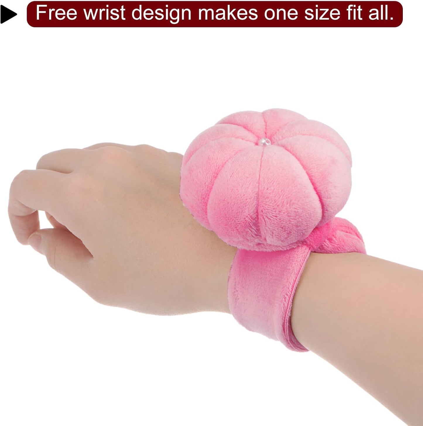 HARFINGTON Wrist Pin Cushions Band Sewing Needle Cushion Needle Holder Pincushions with Adjustable Strap Fit All Wrist Sizes for Sewing Quilting Needlework Crafts, Watermelon Red