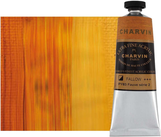 Charvin Extra Fine Professional Acrylic Paint - Fallow, 60ml Tube, Triple-Milled, Lightfast Pigments, Open Stock Artist Acrylic Paints in Nature-Inspired Hues