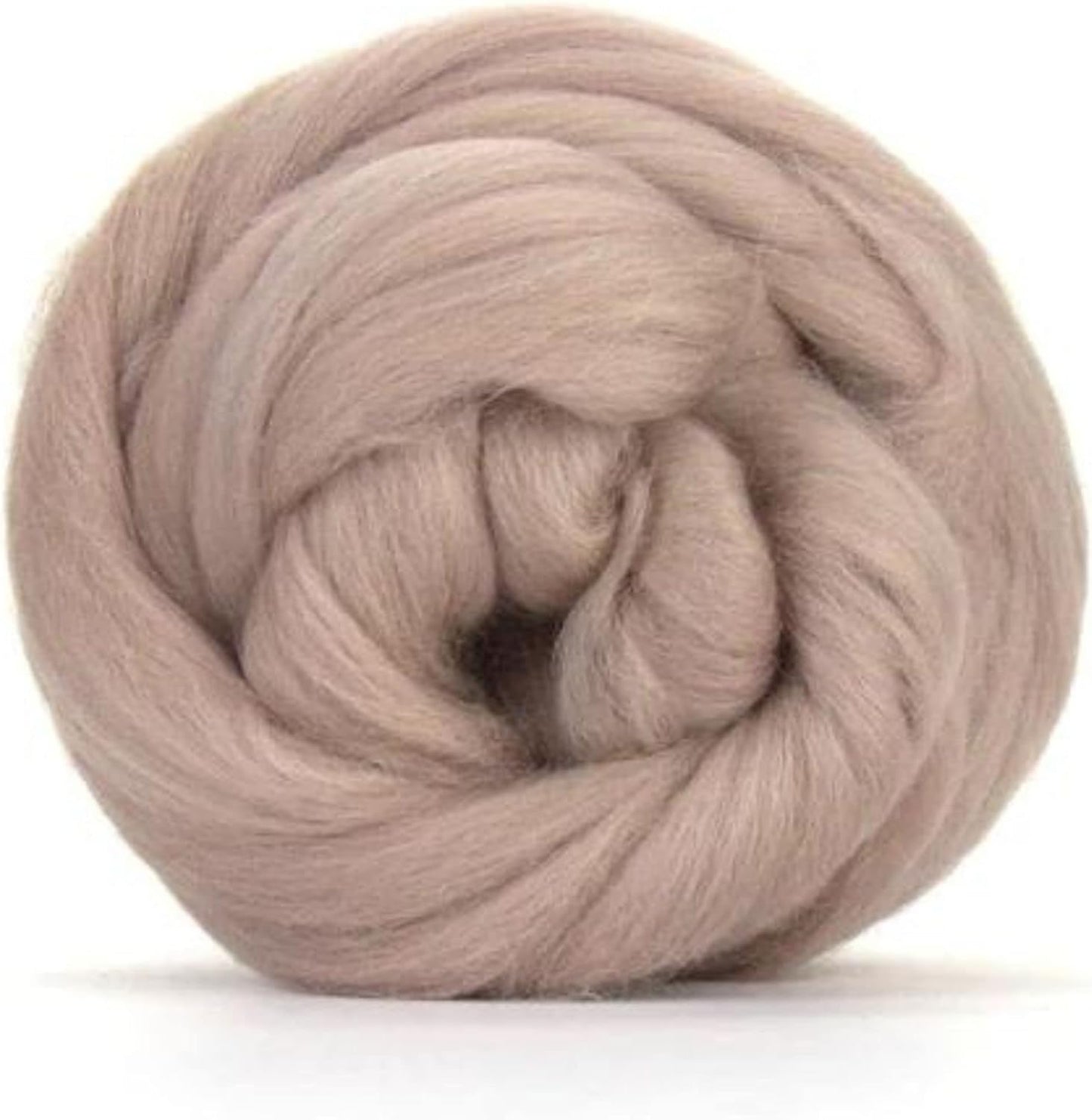 Revolution Fibers Merino Wool Combed Top | 1 lb Premium Wool Roving | 22 Micron, Best Merino Wool for Spinning, Tapestry, Needle Felting, Big Yarn Roving and Wall Hangings (Mink)