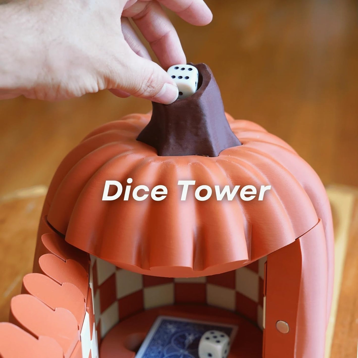 Pumpkin Game Set: Magnetic Chess Checkers, Dice Tower, Cribbage, Card Holder, Forgecore Gourd Games, Gourd Gambit Pumpkin Chess Expansion Pack, 3D Printing Portable Adult Pumpkins Board Game Set(2#1)