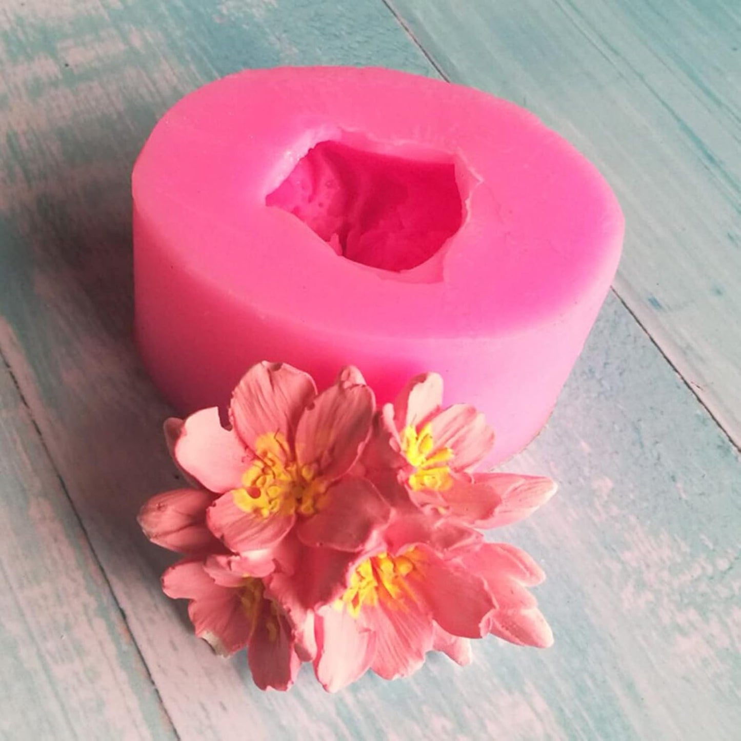 Plum Bossom Flower Silicone Soap Mold Candle Mold Fondant Chocolate Candy Cake Decorating Mould Resin Clay Baking Pastry Tools