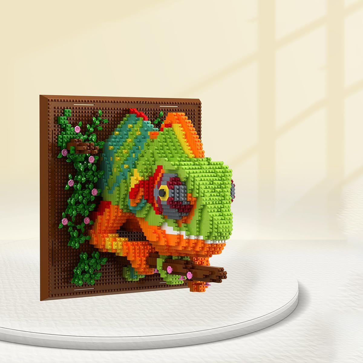 BDYDT Wall Art Chameleon Building Blocks Set; A Wall Decor Set for Adults Who Love Creative Hobbies(2688 Pieces) Toys Gifts for Kid and Adult