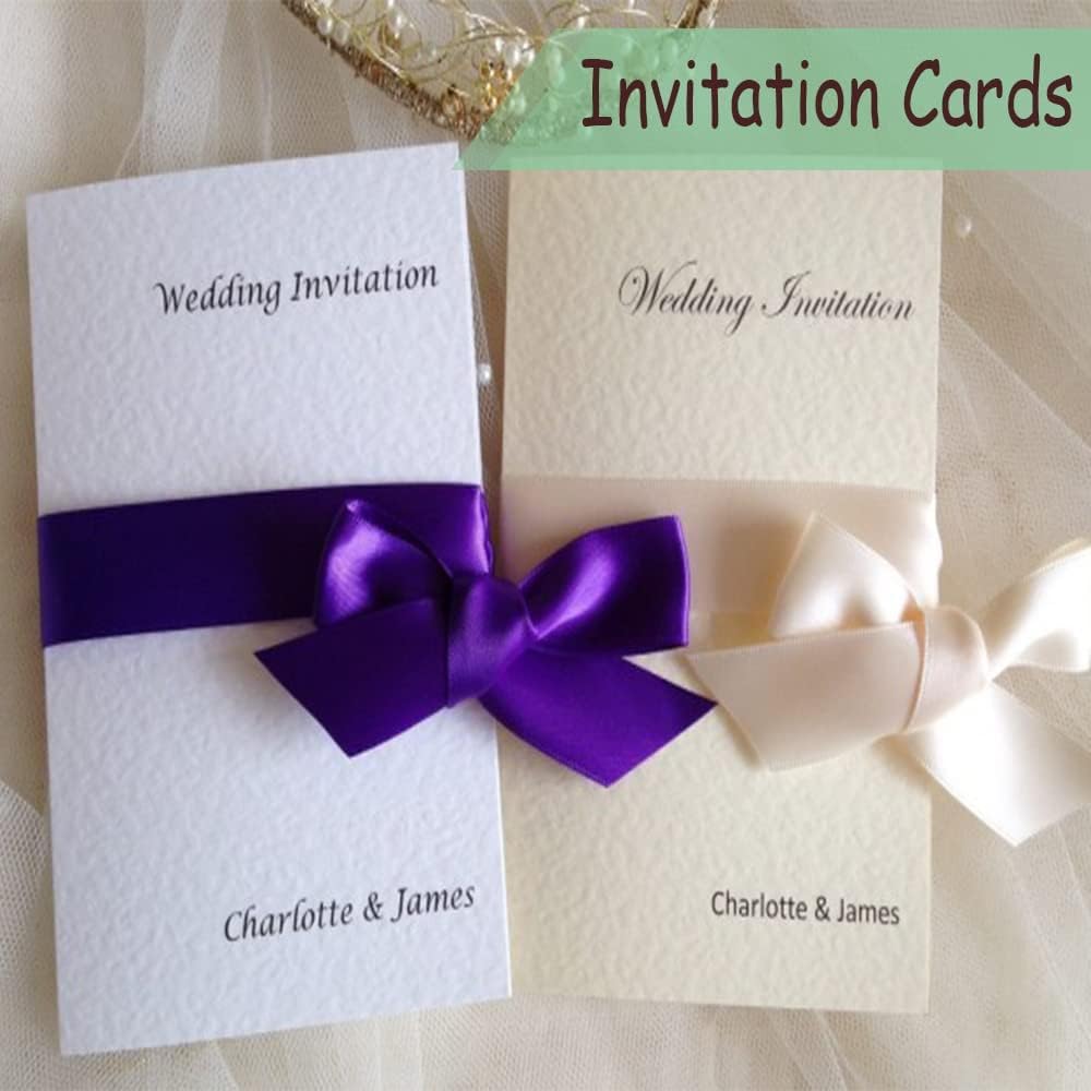 5/8" Width x 50 Yards Satin Fabric Ribbon, Ivory Ribbon Perfect for DIY Bows, Swags, Gift Wrapping, Craft, Flower Bouquet，Christmas and Party Decoration