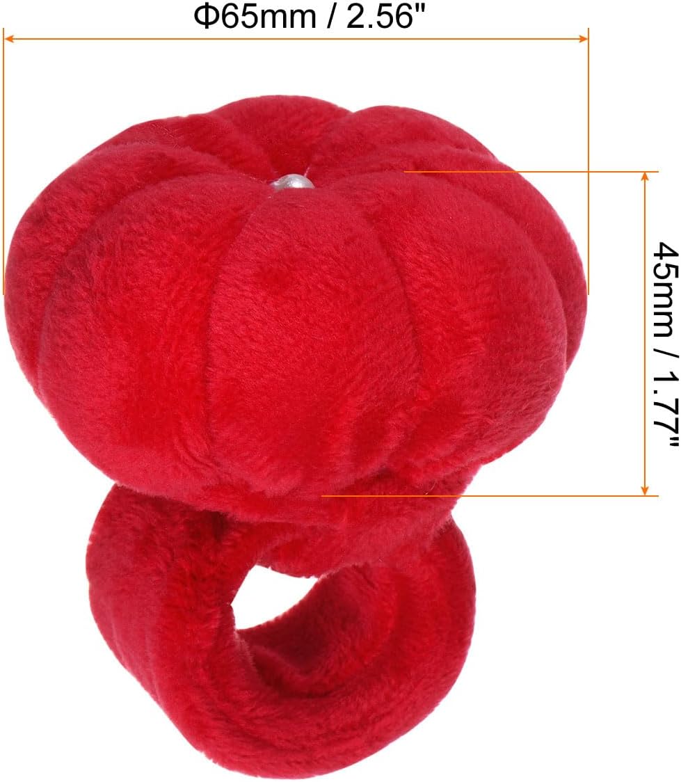 HARFINGTON Wrist Pin Cushions Band Sewing Needle Cushion Needle Holder Pincushions with Adjustable Strap Fit All Wrist Sizes for Sewing Quilting Needlework Crafts, Red