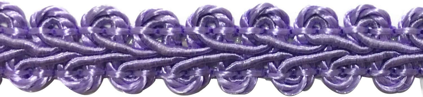 BEL AVENIR Braid Trim 1/2 inch 13.6 Yards French Gimp Basic Sewing Polyester DIY Crafts Costume Home Decorative (Purple)