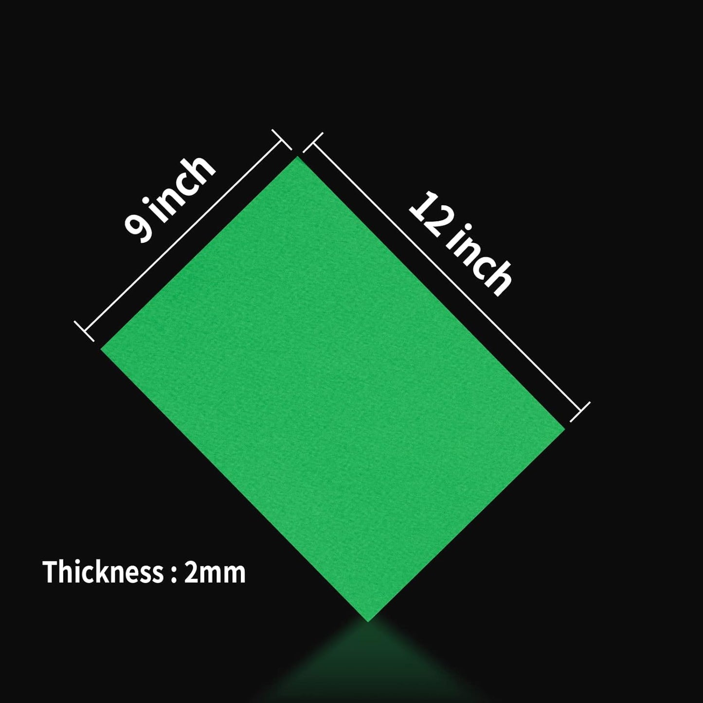 MEARCOOH Green Foam Sheets Crafts 9x12 Inch 2mm Eva Color Craft Foam Paper for Crafts Project Preschoolers Classroom Scrapbooking DIY Cosplay(10 Sheets)