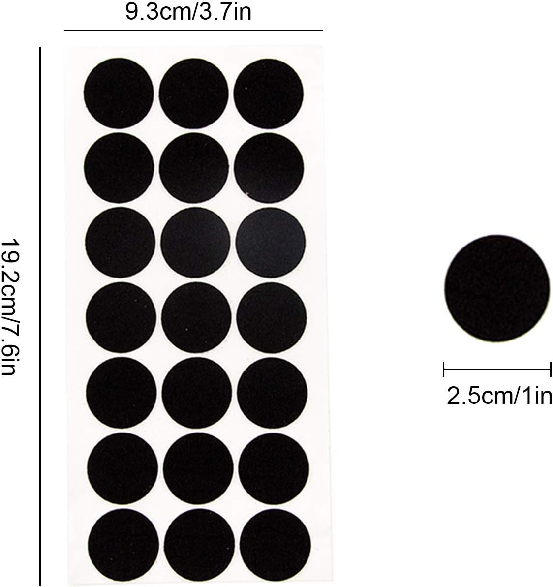 Iceyyyy 100+ Pieces Black Adhesive Felt Circles, Black Self-Adhesive Felt Sticker for Halloween DIY Projects, Professional Craft Finishing (1 Inch)