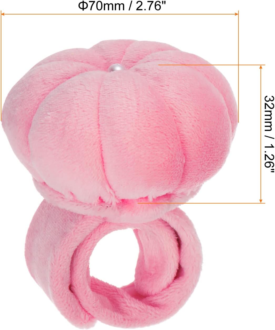 HARFINGTON Wrist Pin Cushions Band Sewing Needle Cushion Needle Holder Pincushions with Adjustable Strap Fit All Wrist Sizes for Sewing Quilting Needlework Crafts, Pink