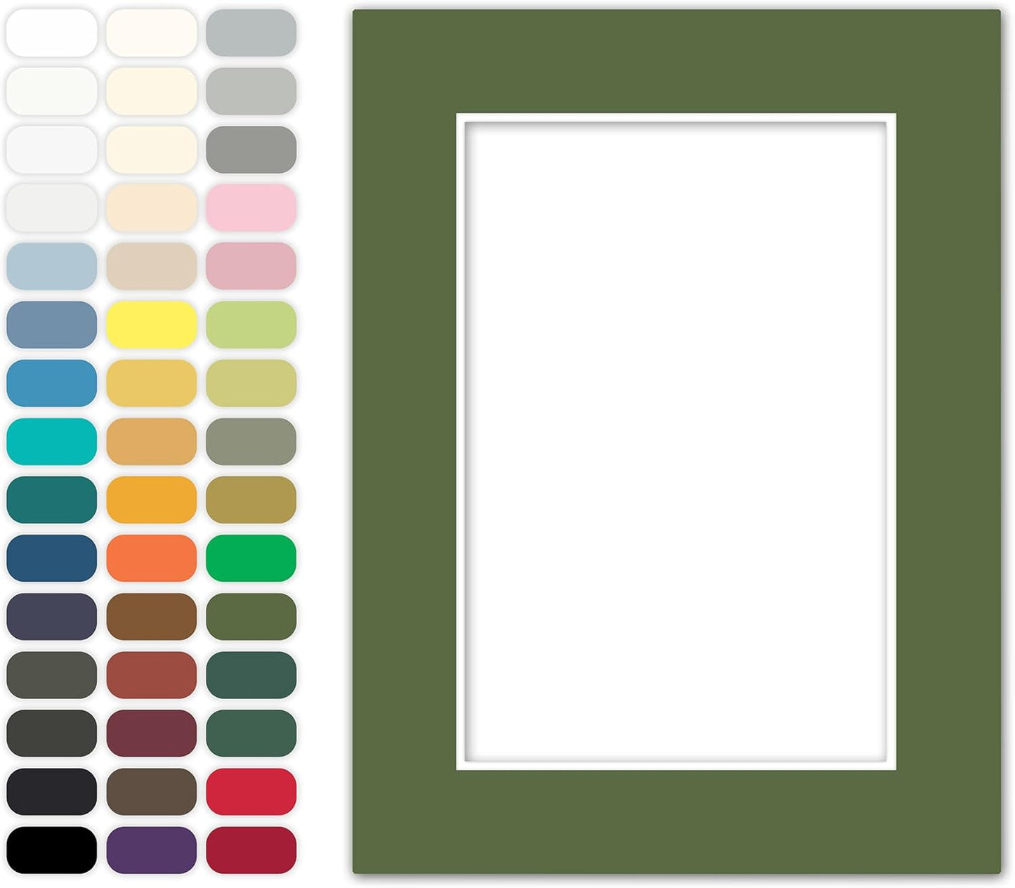 Poster Master Dill Matboard – 4-Ply Acid-Free Picture Mat Board with 45° Beveled Cut, Made in USA, Custom Cut to Any Size, 1/16" Thickness for Framing & Displays