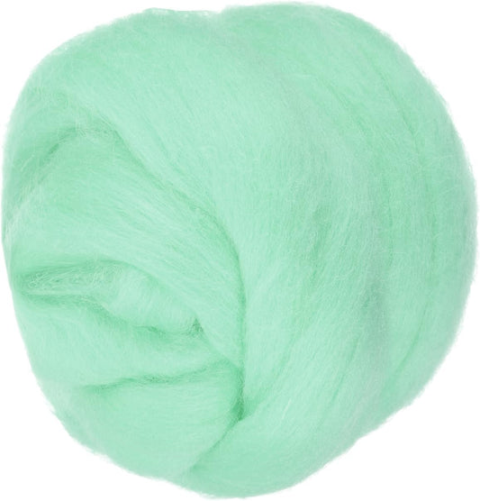 PATIKIL Wool Roving Yarn, 250G/8.8OZ Felting Wool Pure Roving Yarn, Light Green