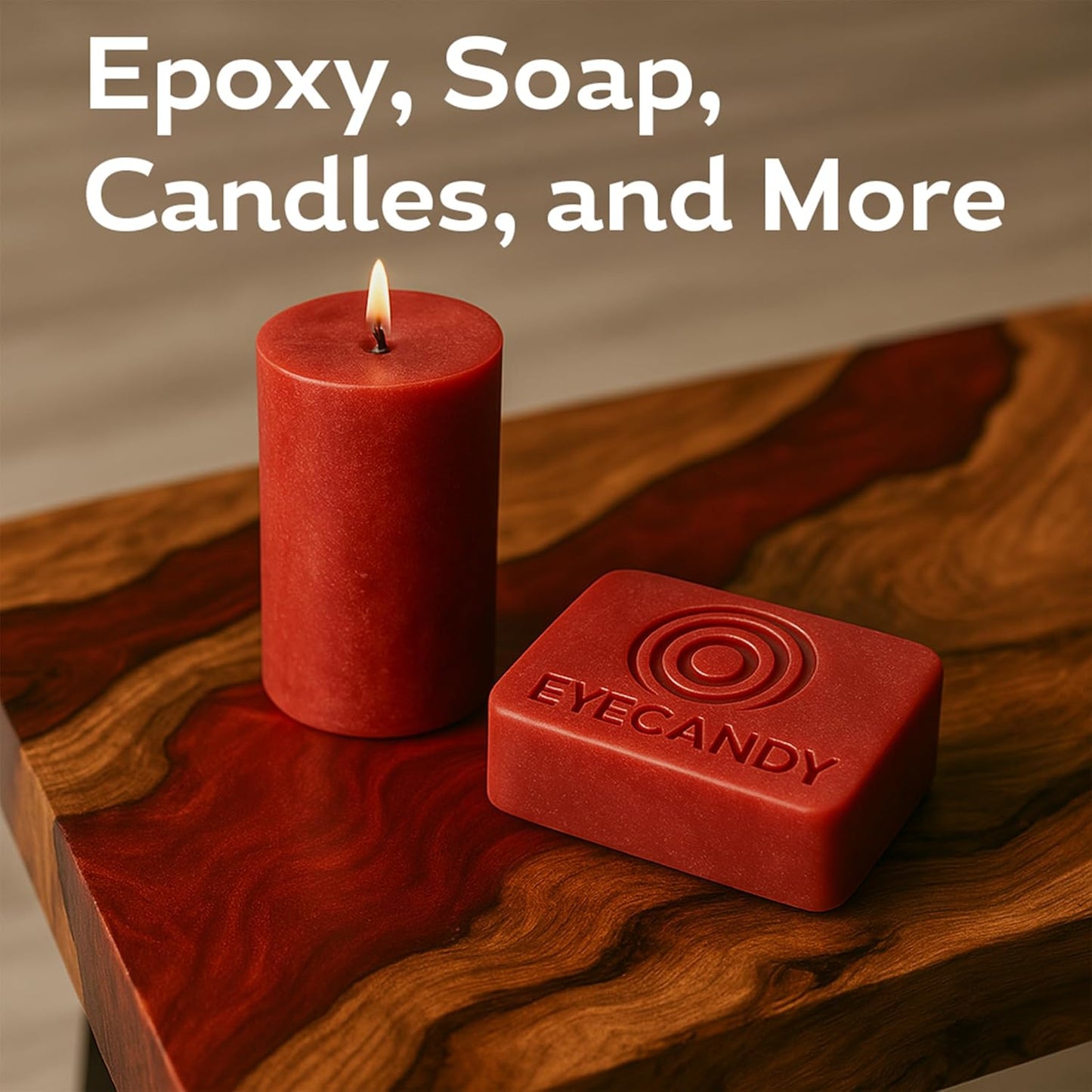 Eye Candy Pigments Premium Red Mica Powder - Scarlet (50gr) - for Epoxy, Resin, Soap, Paint, Woodworking, Acrylic Pouring, Bath Bombs, Fishing Lures - DIY Arts and Crafts Additive