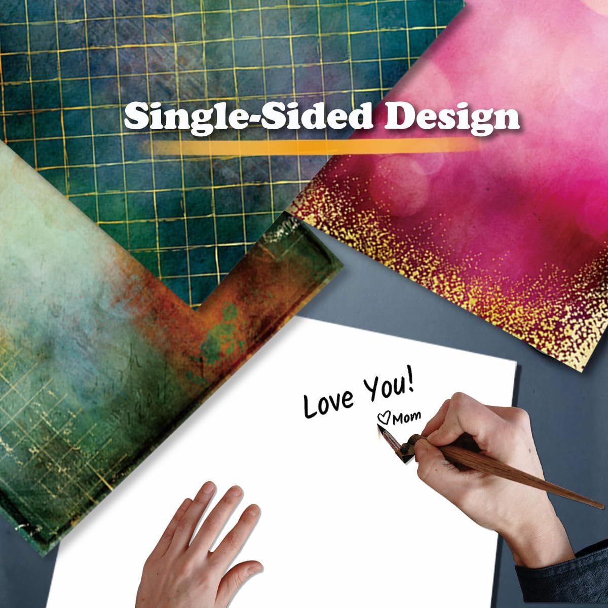 Scrapbook Paper Pad 12x12, Foil Floral Patterned Cardstock Paper Pads, Single-Sided Decopodge Paper, Vintage Decorative Craft Paper, Scrapbooking Junk Journal Gift Card Making Supplies - 24Sheet…