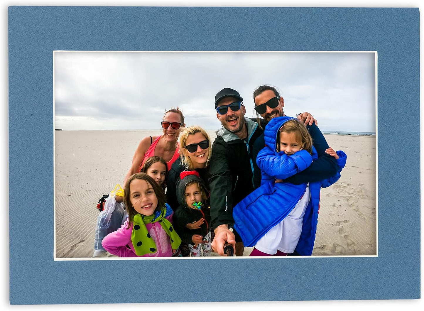 11x14 Mat for 8.5x11 Photo - Precut Steel Blue Picture Matboard for Frames Measuring 11 x 14 Inches - Bevel Cut Matte to Display Art Measuring 8.5 x 11 Inches - Acid Free Pack of 100 MATS