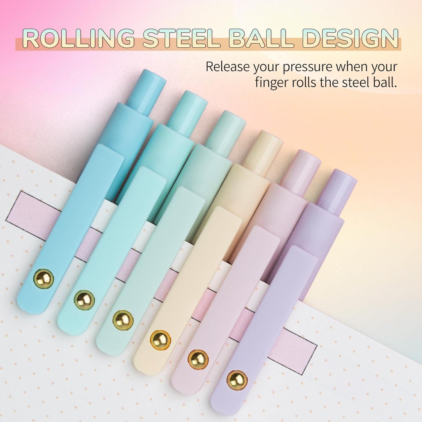 12 Pcs Gel Pens 0.5mm Quick Dry Black Ink Pens Fine Point Smooth Writing Pens, Cute Office and School Supplies Gifts for Women Teacher Students (12 Pcs Ombre Gold)