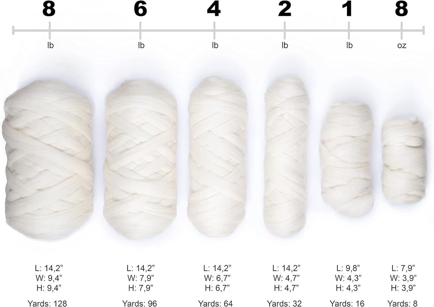 Natural Wool Bulk roving, 4 lb. Best Wool for Spinning, arm Knitting, Felting, Chunky Blankets and Tapestry. Natural Colors, un-Dyed. (Ecru, 4 lb)