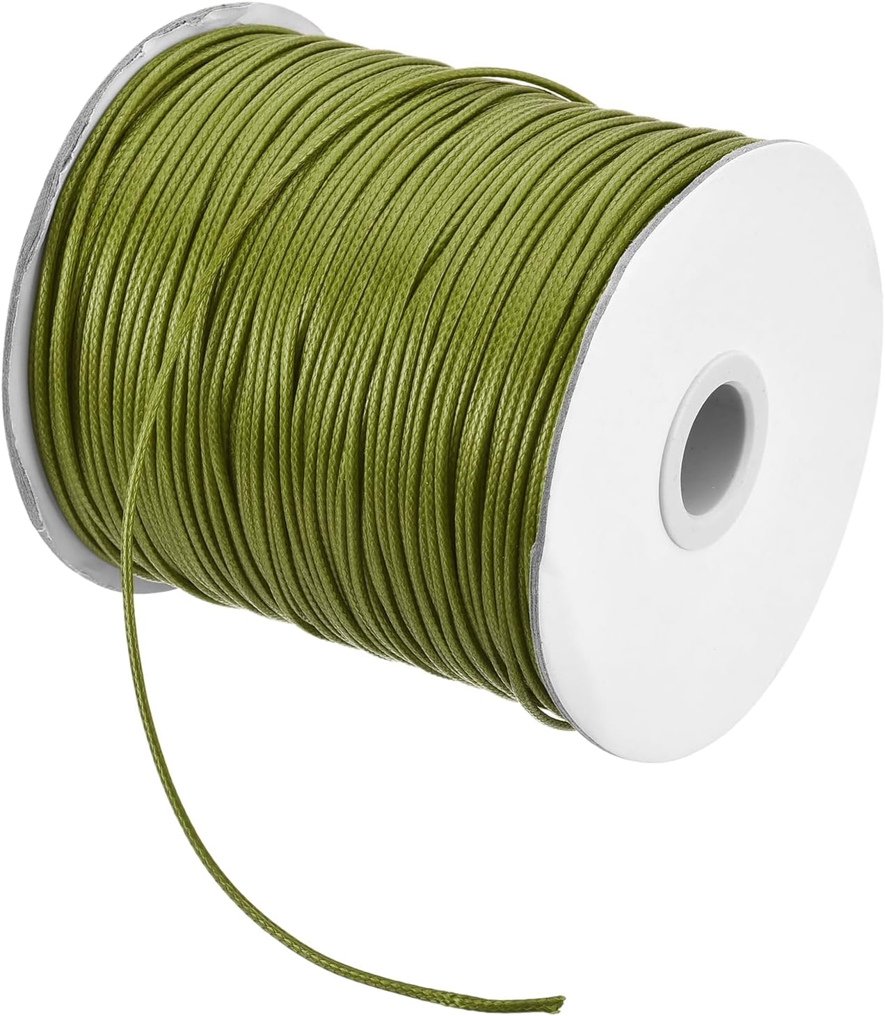 MECCANIXITY Waxed Cord 1.5mm Waxed Polyester Cord 175 Yard Wax String for Bracelet Making,Necklaces, Beading,Jewelry Making and DIY Crafts(Army Green)