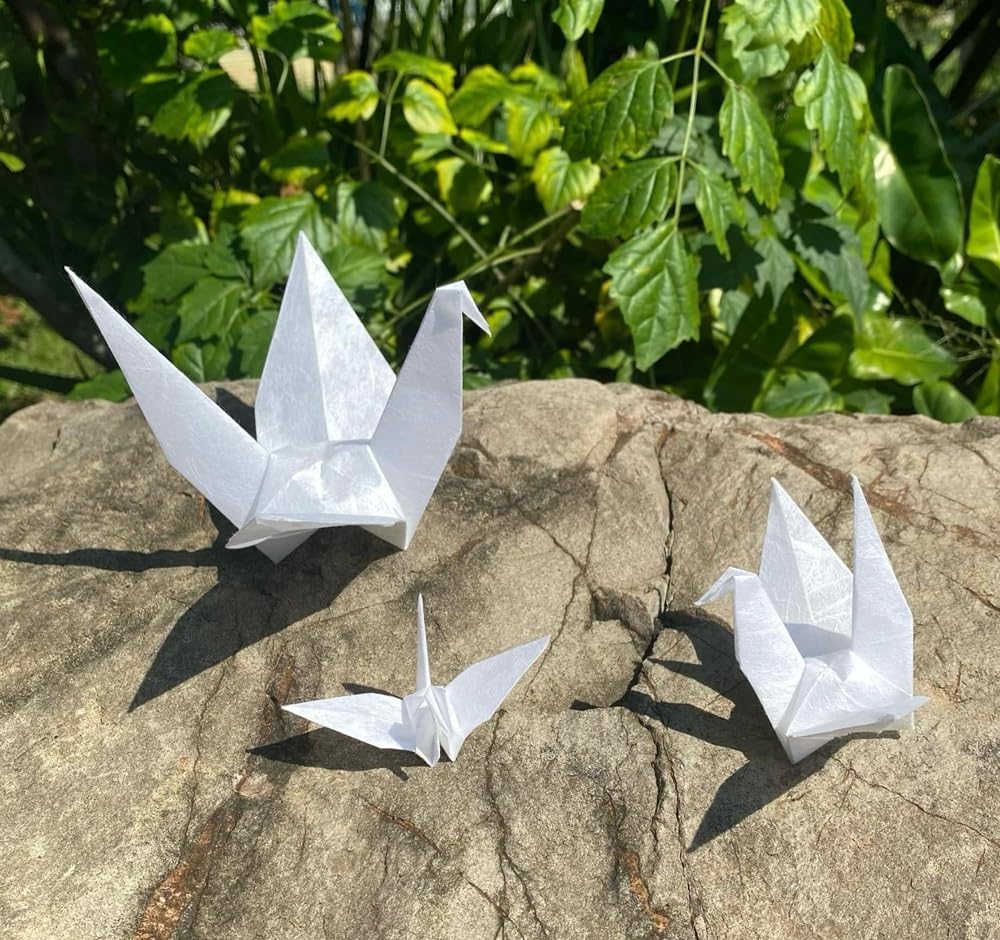 50 Sheets 6 x 6 Inches Natural Fiber Mulberry paper Sheets Square Origami Paper Arts Folding Craft, Decoration Paper, Square Folding Paper for DIY Crafts (White Color, 6x6 Inch)