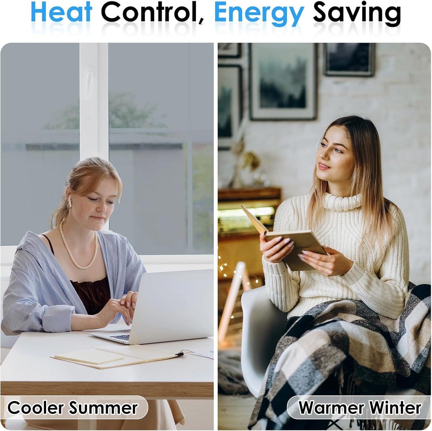 Homein One Way Window Privacy Film, Heat Blocking Reflective Mirror Window Tint for Home See Out Not in, Sun Blocker UV Protection Peel and Stick House Glass Door, 17.5 in X 6.5 Feet, Silver