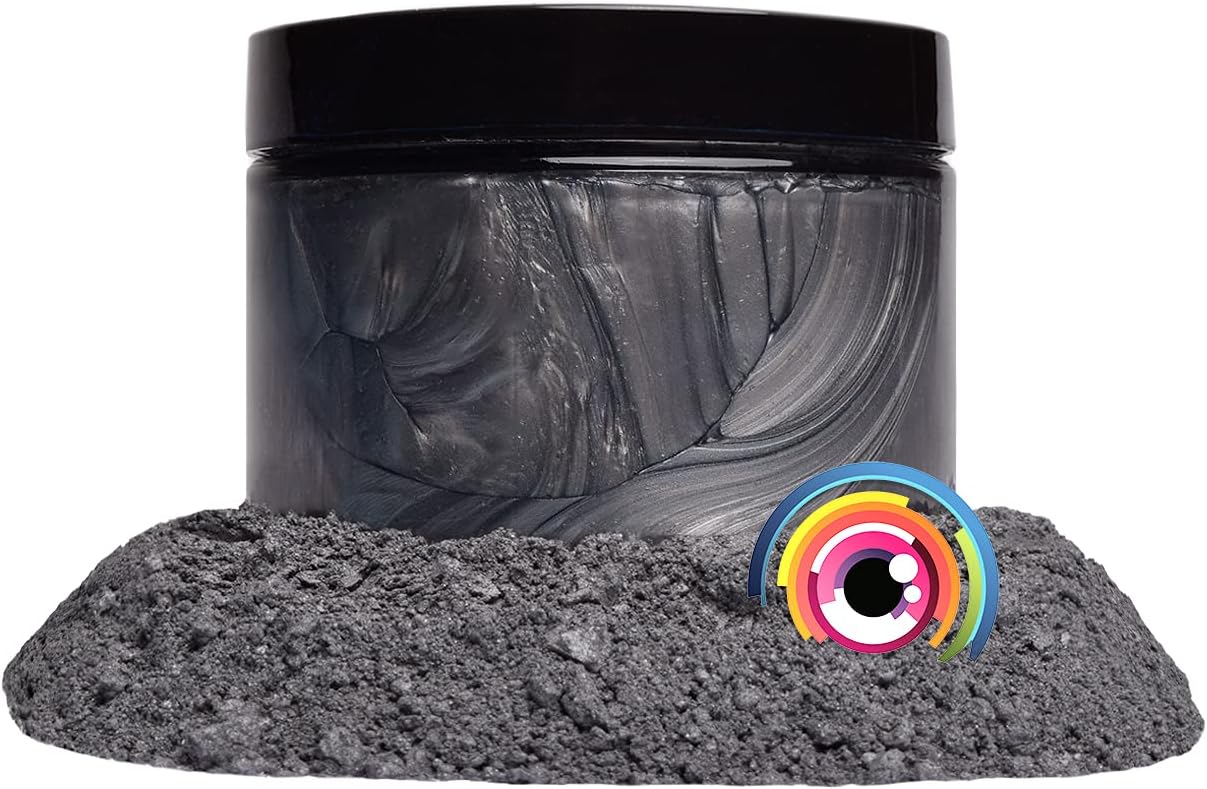Eye Candy Pigments Premium Grey Mica Powder - Shadow Grey (25gr) - for Epoxy, Resin, Soap, Paint, Woodworking, Acrylic Pouring, Bath Bombs, Fishing Lures - DIY Arts and Crafts Additive