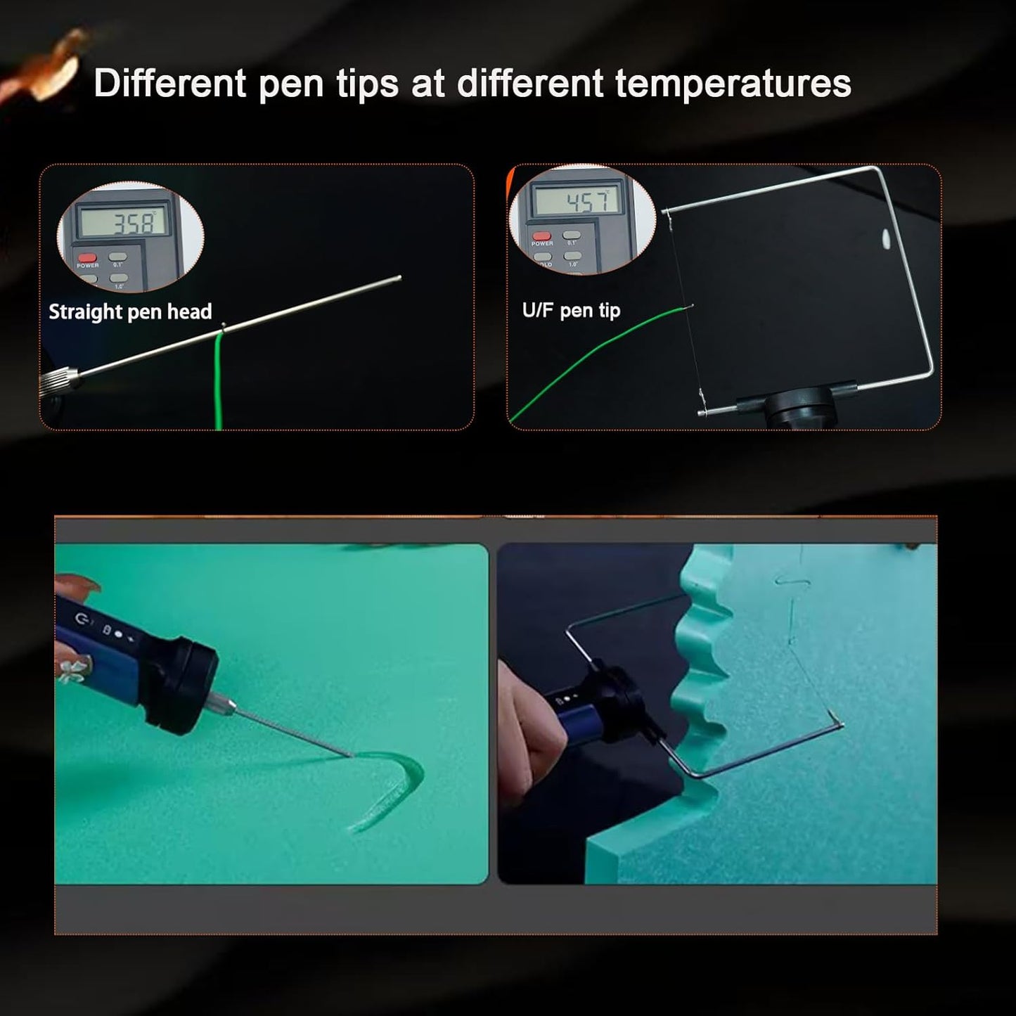 3 in 1 Hot Wire Foam Cutter Kit, Blue Foam Cutter Electric Foam Cutting Tool, Heated Foam Carving Knife Kit