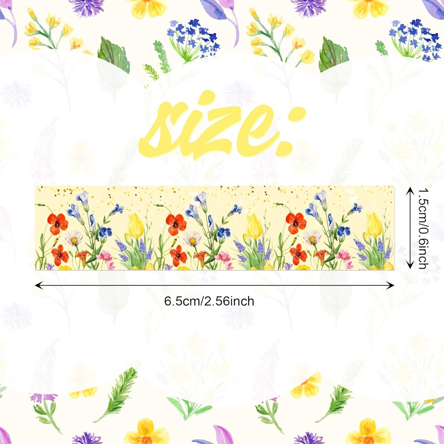 12 Pcs Flowers Washi Tapes Set Flowers Blooms Garden Vintage Flowers Masking Tape Floral Themed Decorative Tape Flowers Printed Decorative for DIY, Planner, Scrapbooking, and Party Decor