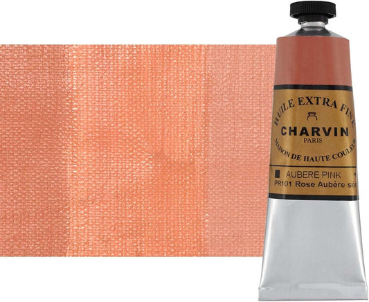 Charvin Extra Fine Oil Paint, Aubere Pink 60 mL - Triple-Milled, Rich Texture, Poppy Oil-Based, Light-Fast, Handmade, Archival Quality