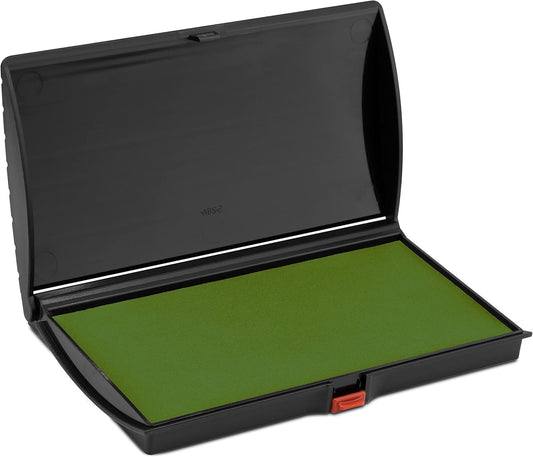 Large Premium Olive Green Ink Stamp Pad - 3" by 6" - Quality Felt Pad