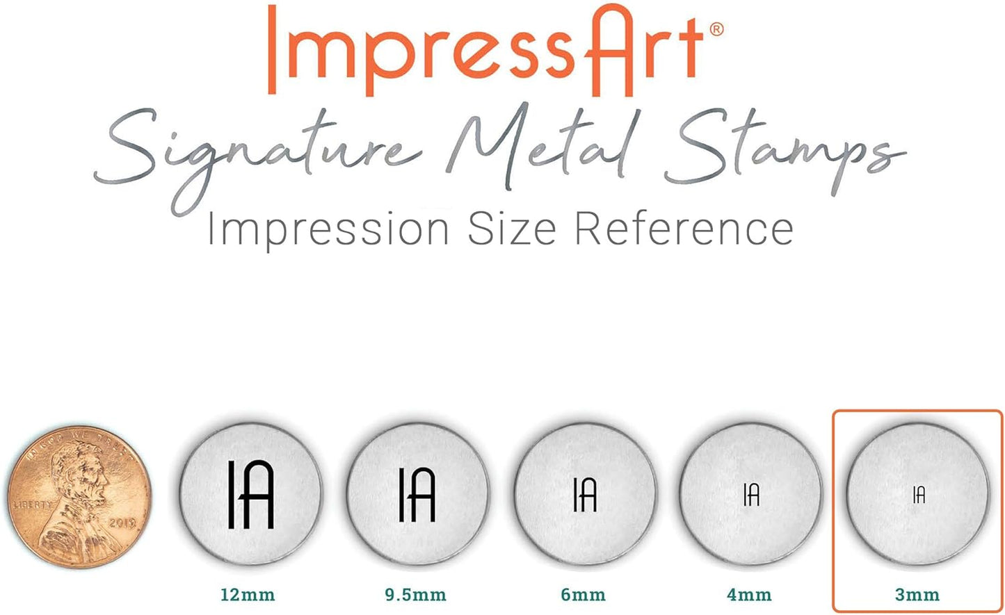 ImpressArt - Tri-Swirl Signature Metal Design Stamp, 3mm