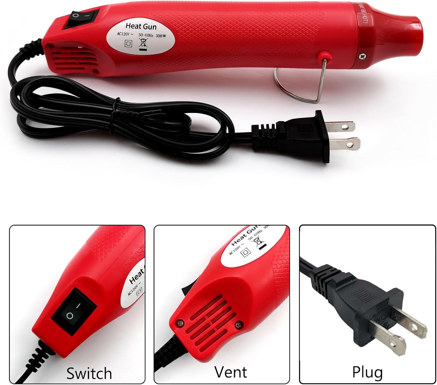 Heat Gun, Mini Hot Air Gun for DIY Crafts Portable Heat Air Gun Tool for Embossing Shrink Wrapping Drying Paint