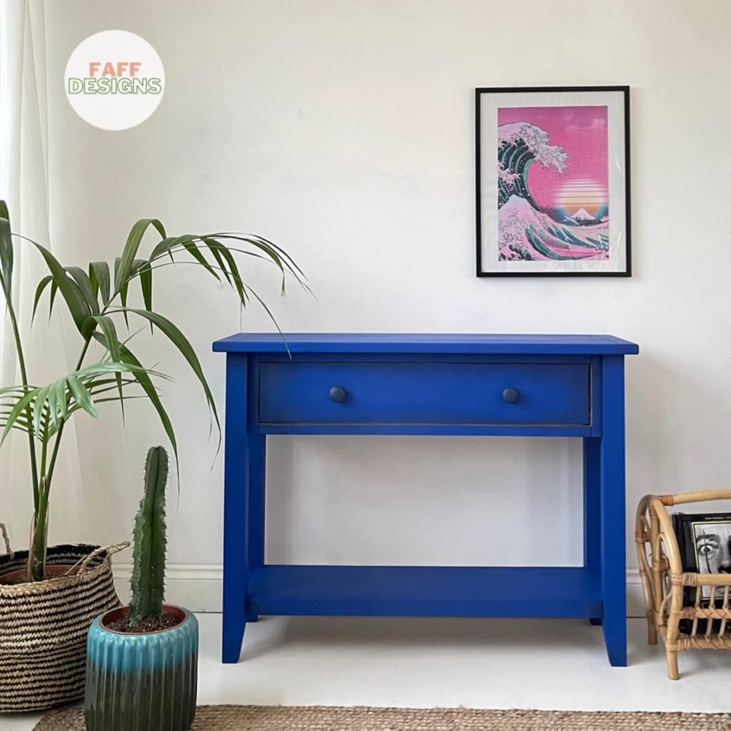 Dixie Belle Paint Company Chalk Finish Furniture Paint - Cobalt Blue (16oz) - Matte Vibrant Blue Chic Chalk Mineral DIY Furniture Paint