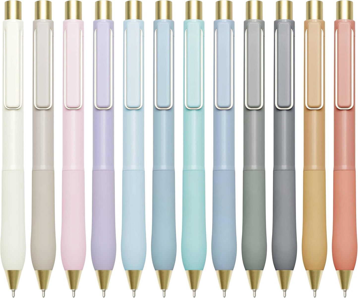 Linbsunne Ballpoint Pens Black Ink Pen 1.0mm Medium Point with Super Soft Grip(12-count)