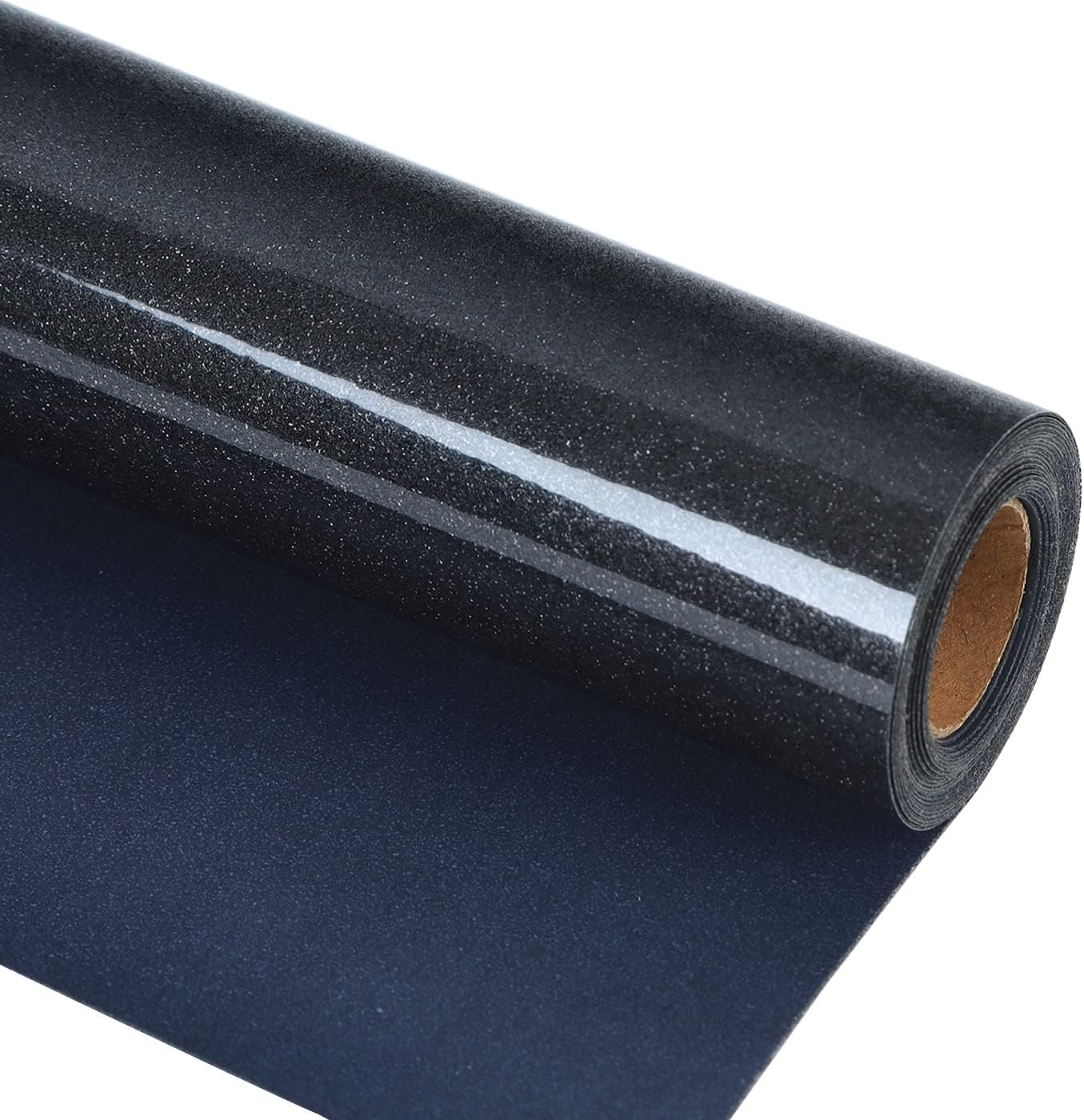 guangyintong Glitter Black Heat Transfer Vinyl HTV Rolls, 12" x 8ft Iron on Vinyl for T Shirts Glitter Black HTV Vinyl for All Cutter Machines Easy to Cut & Weed for Heat Vinyl Design