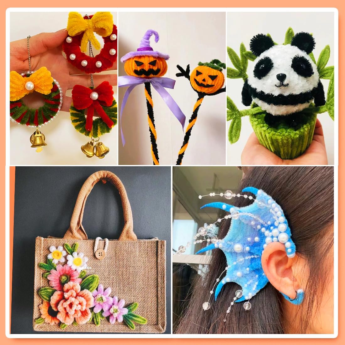 GAGANIU 1000pcs Pipe Cleaners, Pipe Cleaners for Crafts, Craft Supplies Multicolor Chenille Stems for Art&Craft Christmas DIY Projects(Green)